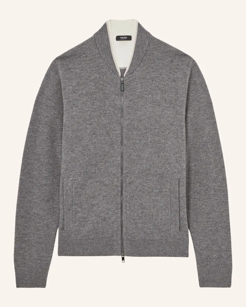 Reiss Strickjacke Clifford grau Dunkelgrau