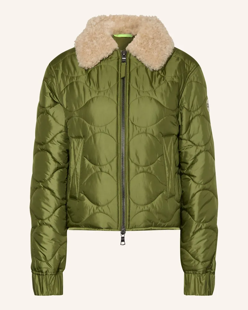 No. 1 Como Steppjacke Massa Mit Abnehmbarem Kunstfell gruen Oliv
