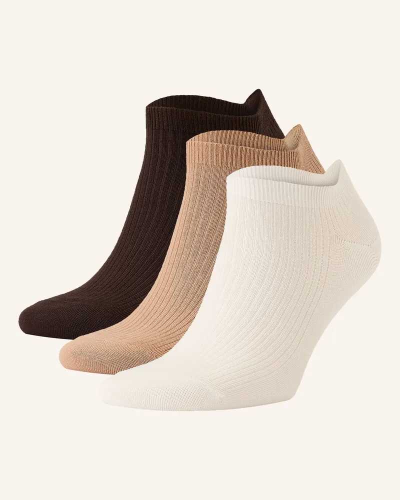 Reiss 3er-Pack Sneakersocken Callie beige Dunkelbraun