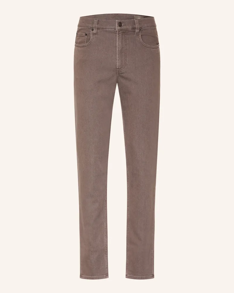Faherty Hose Terry Tailored Fit braun Dunkelbraun
