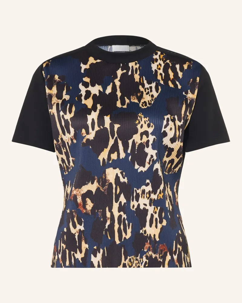 Sportalm T-Shirt Im Materialmix Mit Plissees blau Dunkelblau