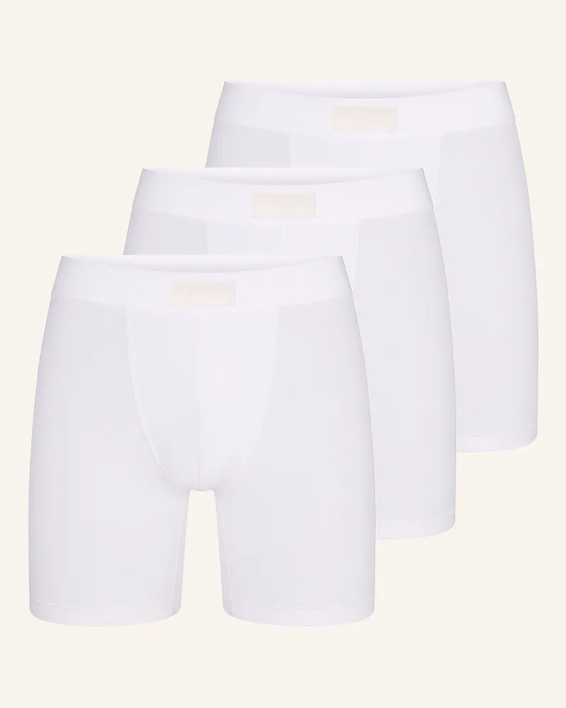 SKIMS 3er-Pack Boxershorts SKIMS COTTON Weiss