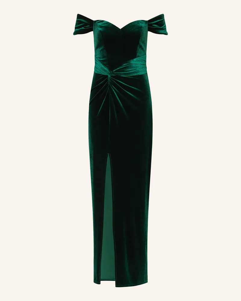 Lipsy  Abendkleid aus Samt Dunkelgrün