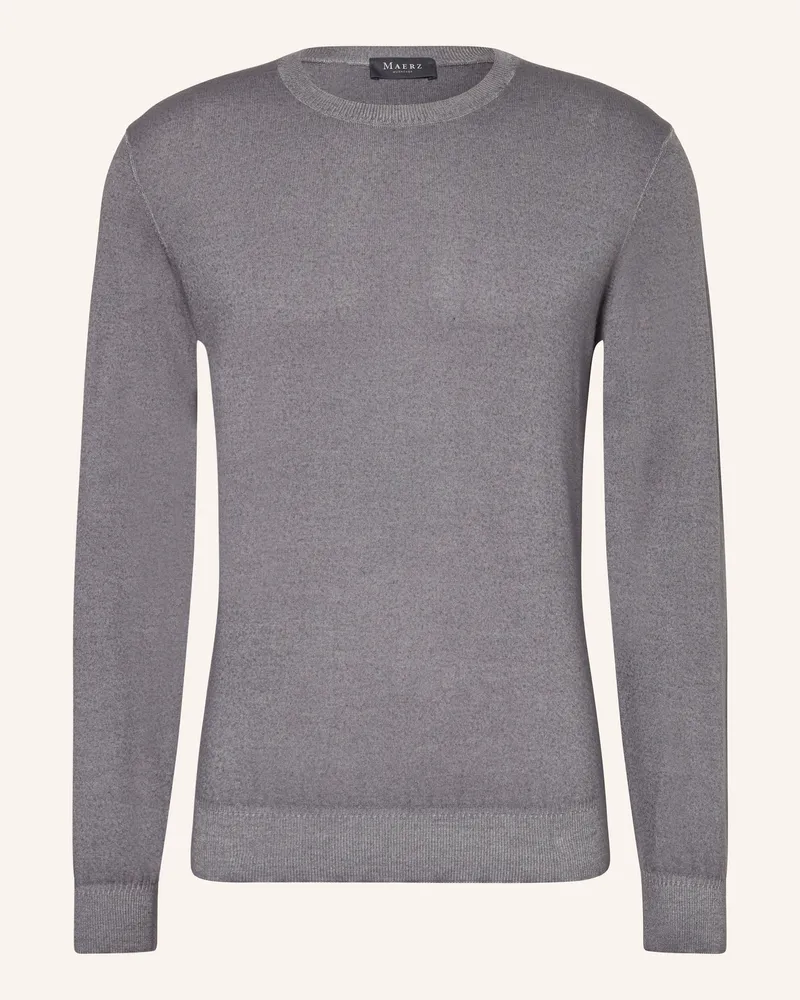 Maerz Pullover aus Merinowolle Dunkelgrau