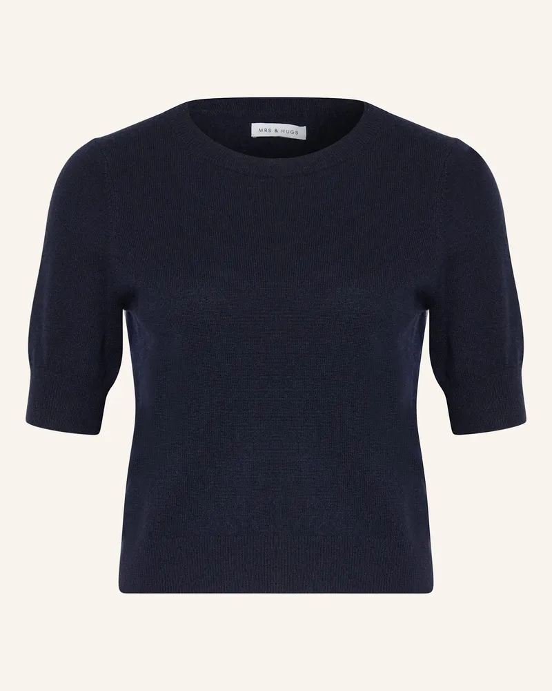 Mrs & HUGS Strickshirt aus Cashmere Dunkelblau