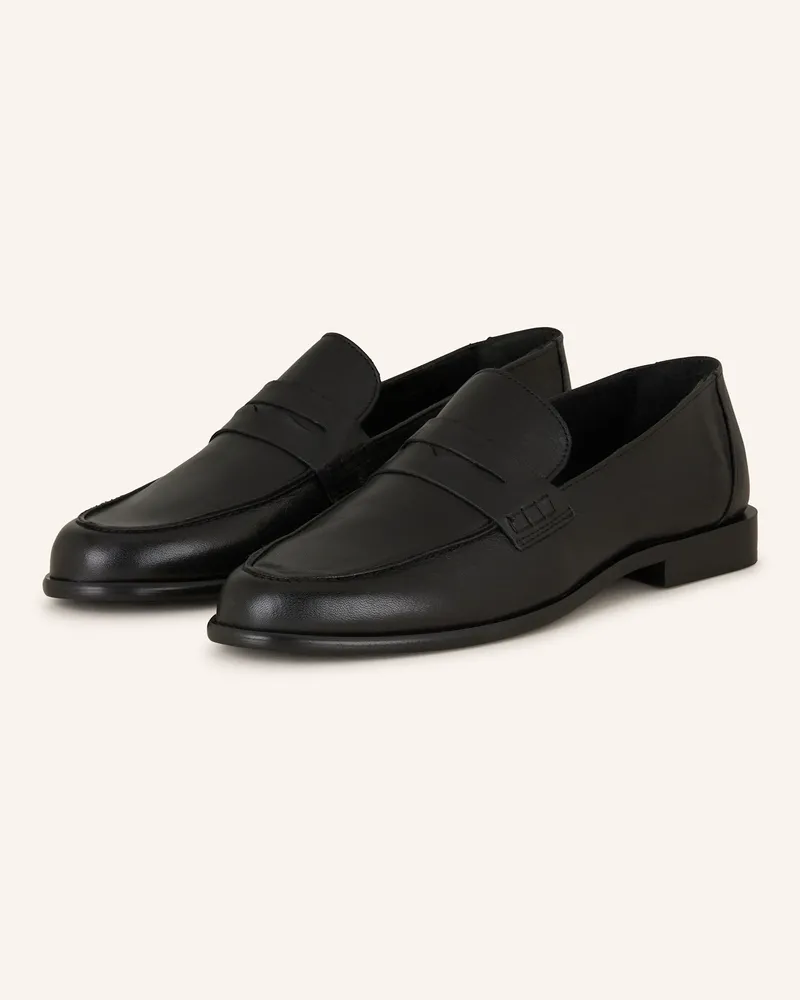 Mrs & HUGS Penny-Loafer schwarz Schwarz