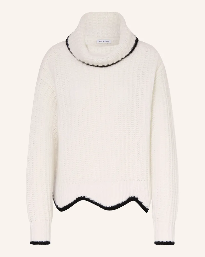 Mrs & HUGS Pullover Mit Cashmere weiss Ecru