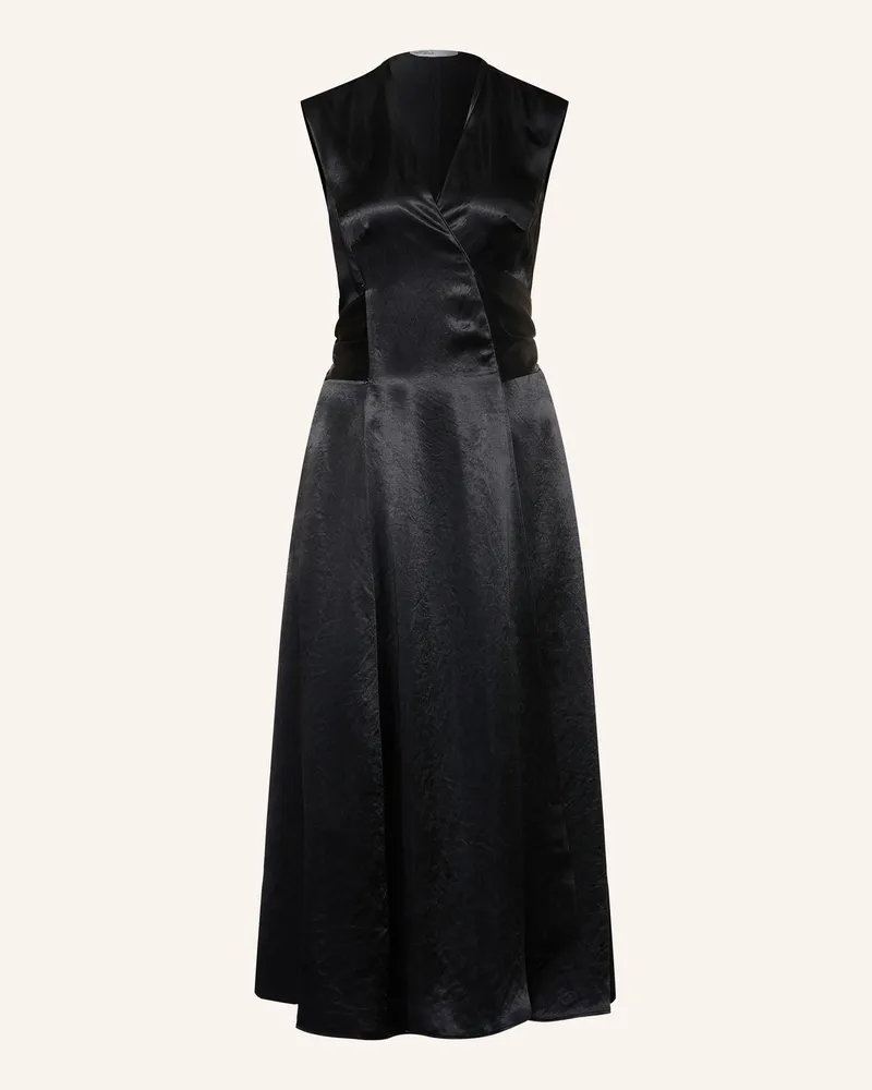 AllSaints Wickelkleid Jeanne Aus Satin schwarz Schwarz
