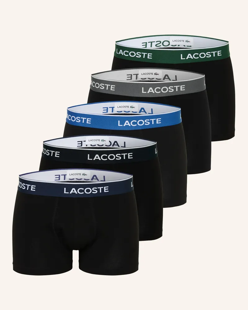 Lacoste 5er-Pack Boxershorts gruen Schwarz