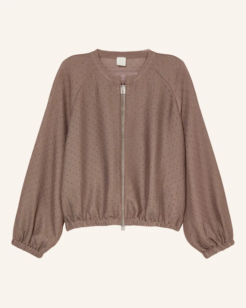 MARELLA Blouson mit Schmucksteinen Braun