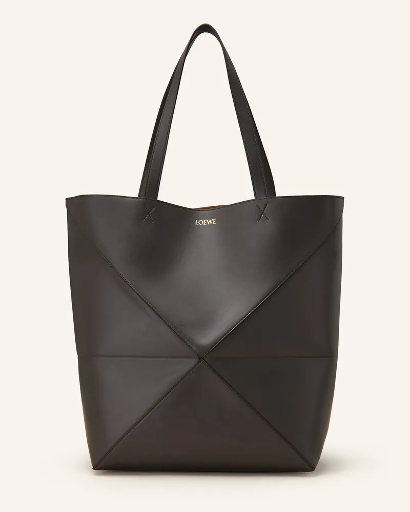 Loewe Shopper Puzzle Fold Tote Large grau Dunkelgrau