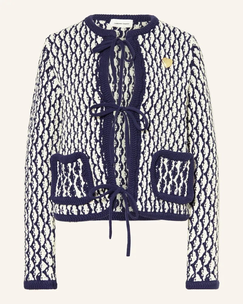 Fabienne Chapot Strickjacke Balou weiss Dunkelblau