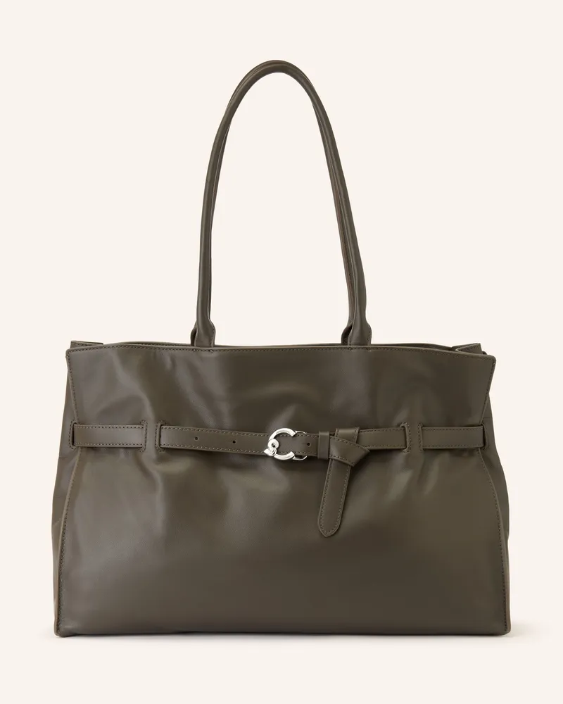 Coccinelle Shopper grau Dunkelbraun