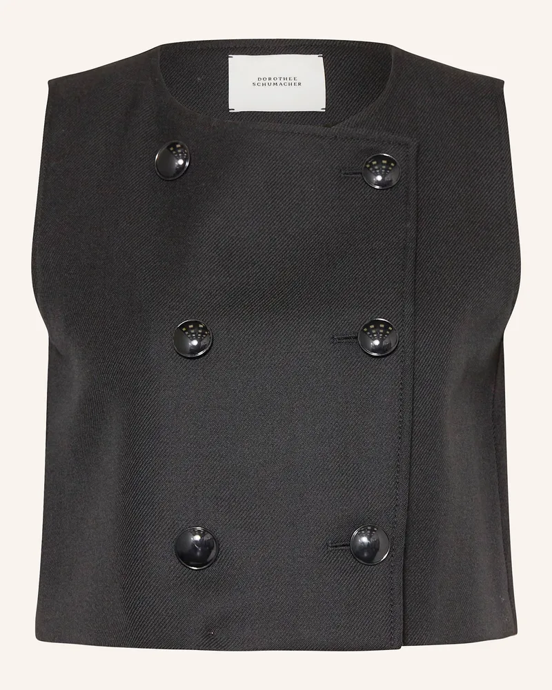 Dorothee Schumacher Blazerweste Striking Coolness schwarz Schwarz