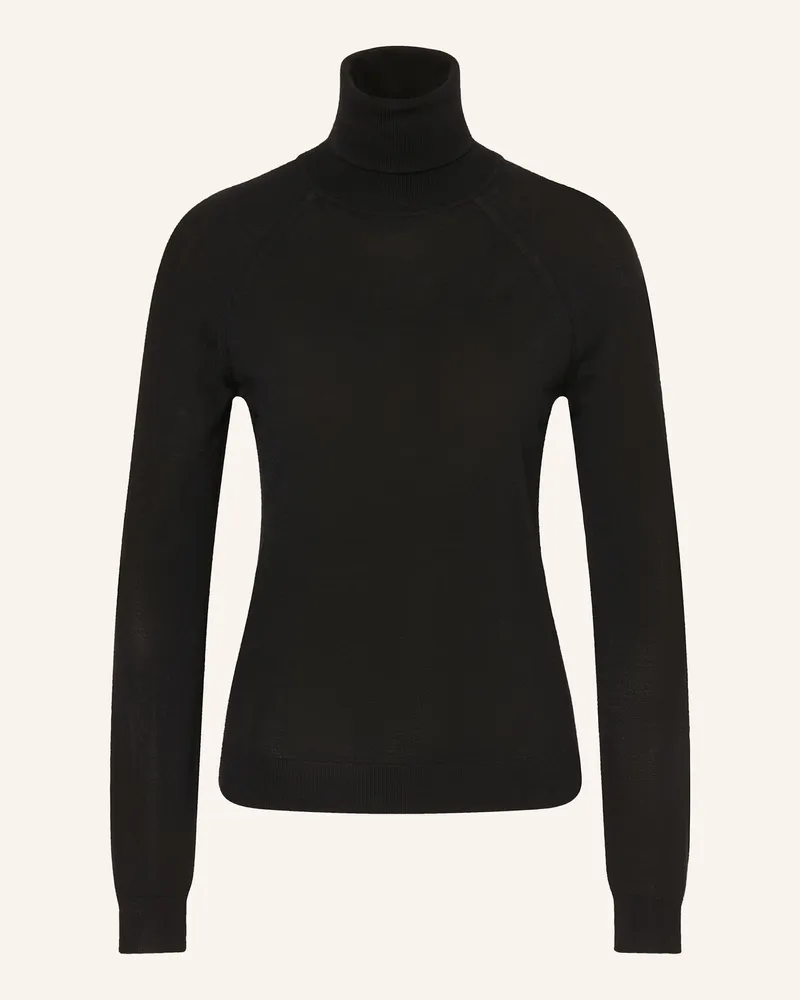 HUGO BOSS Rollkragenpullover FRIZANI Schwarz