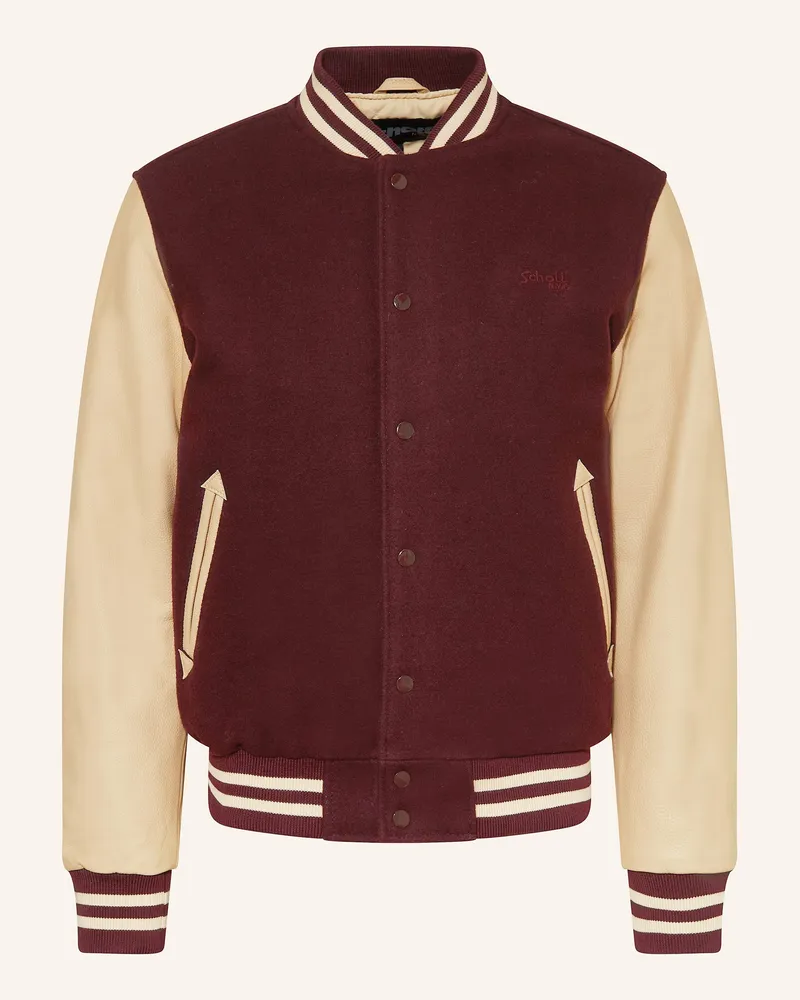 Schott N.Y.C College-Jacke Dunkelrot