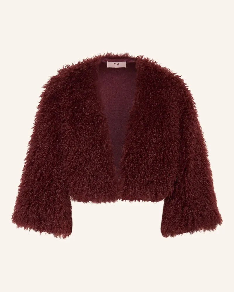Vera Mont Kunstfell-Bolero Mit 3/4-Arm rot Dunkelrot