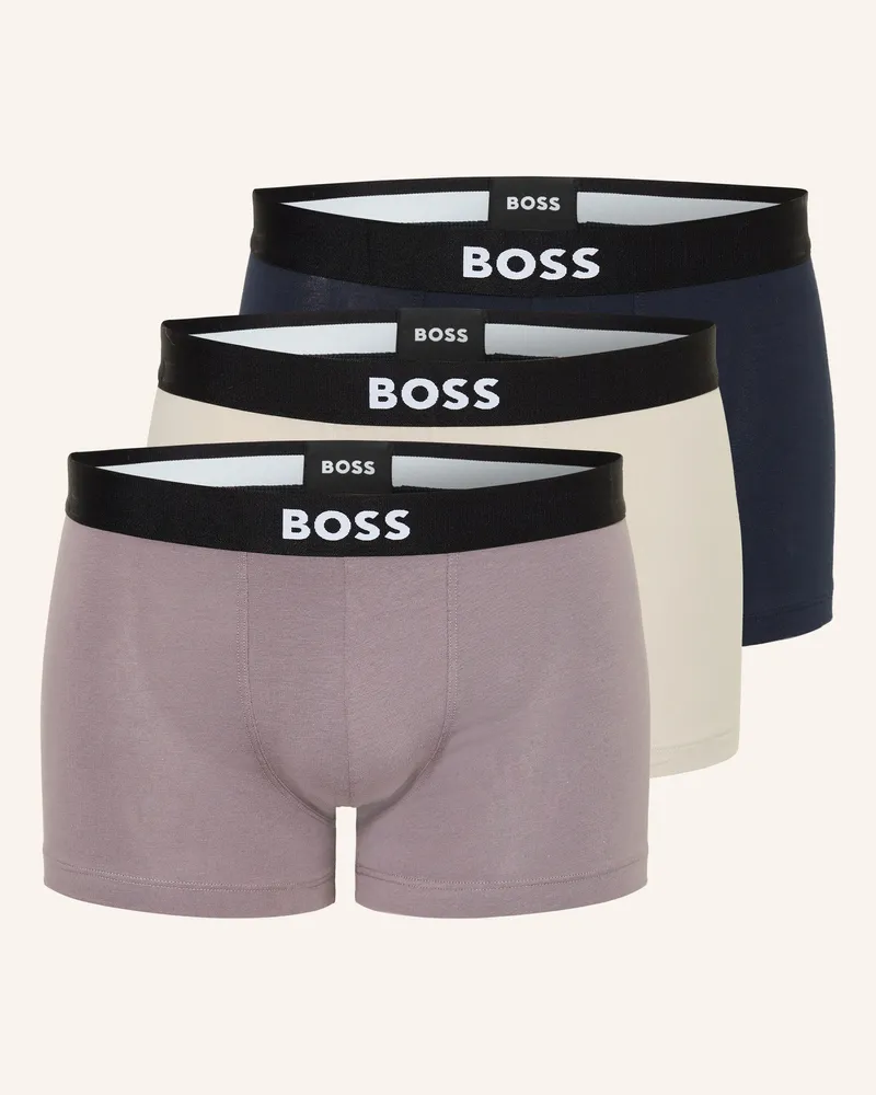 HUGO BOSS 3er-Pack Boxershorts ONE Hellgrau
