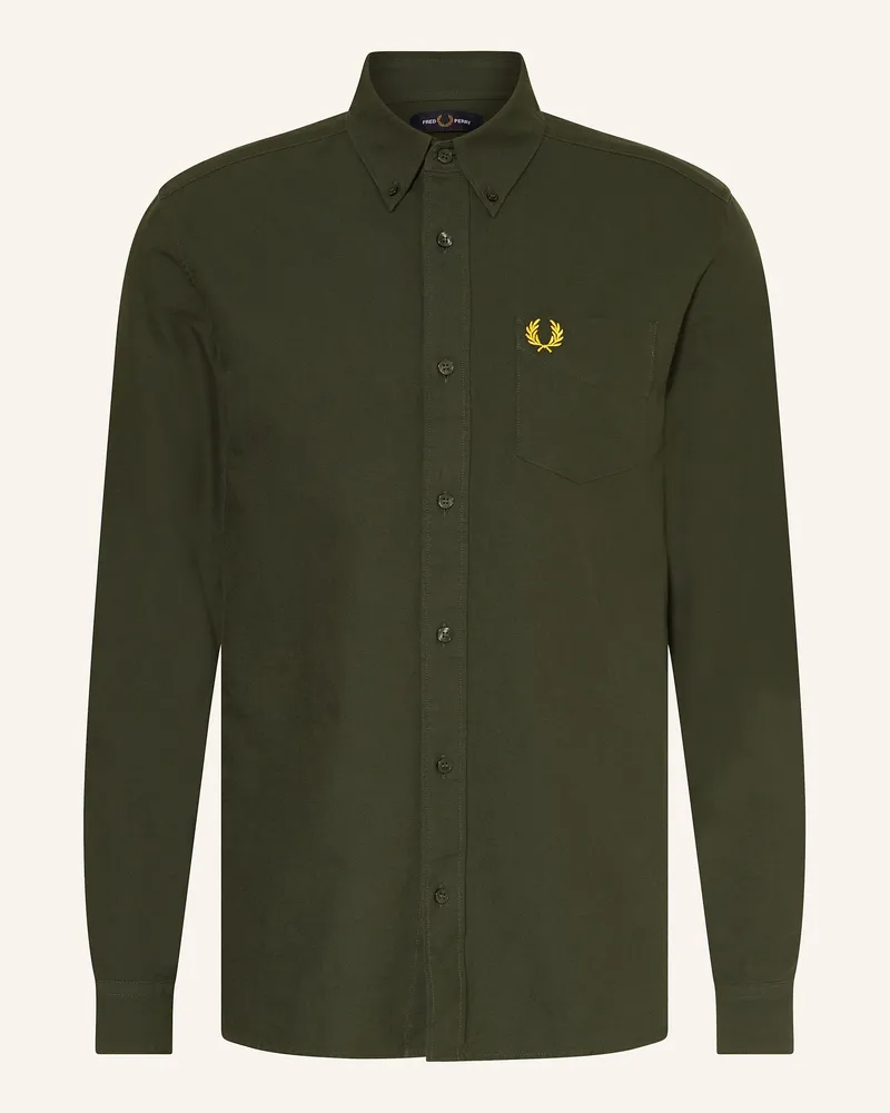 Fred Perry Hemd Regular Fit Dunkelgrün