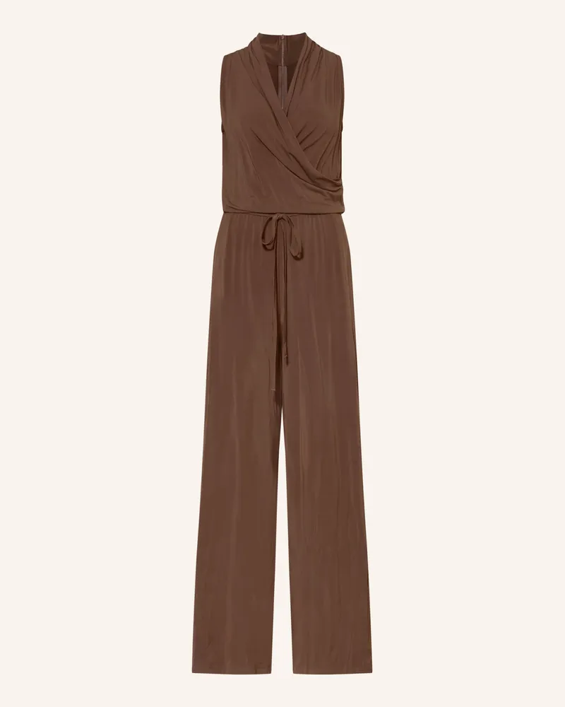Max Mara Jersey-Jumpsuit Tropico In Wickeloptik braun Dunkelbraun