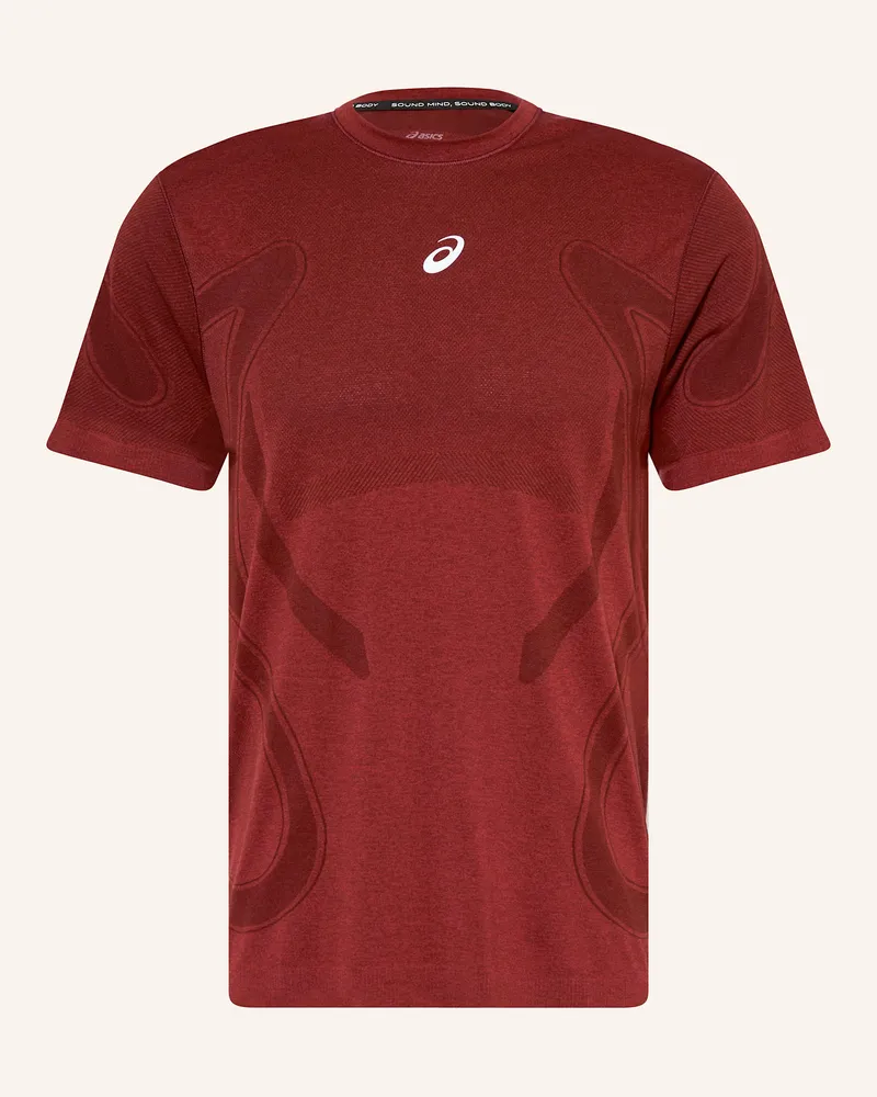 Asics Laufshirt ROAD SEAMLESS SS Dunkelrot