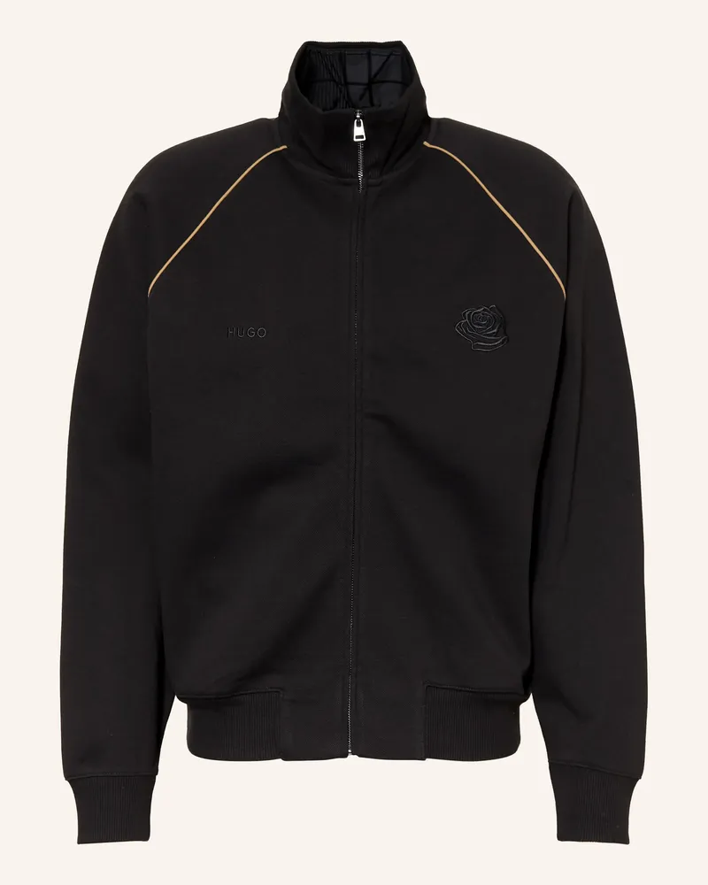 HUGO BOSS Sweatjacke Dislan schwarz Schwarz