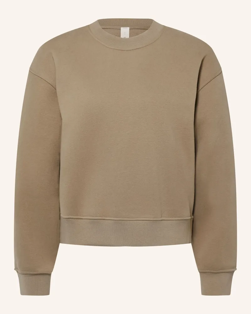 LULULEMON Sweatshirt gruen Taupe