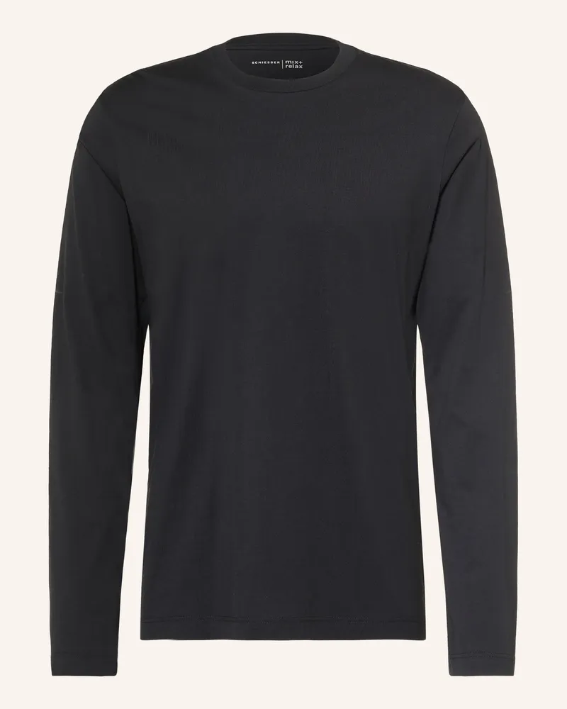 Schiesser Schlafshirt Mix + Relax schwarz Schwarz