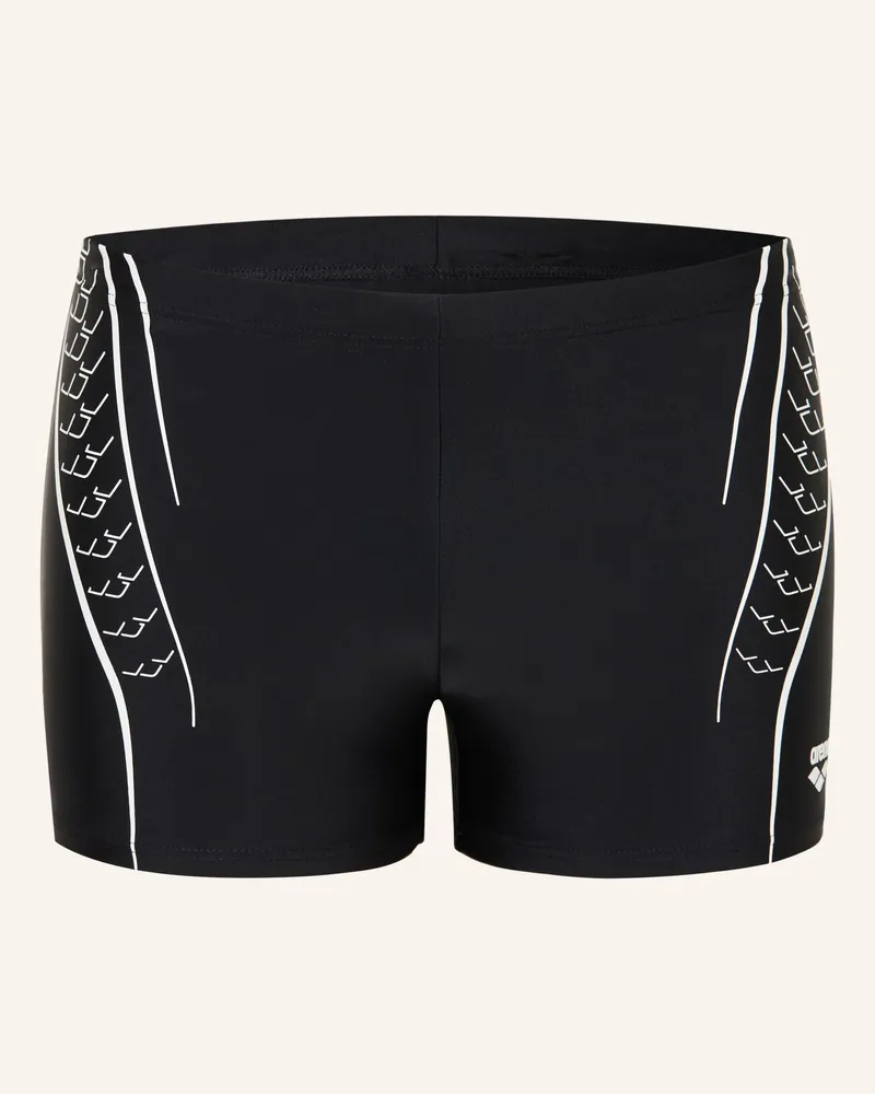 Arena Badehose Double Graphic Mit Uv-Schutz schwarz Schwarz