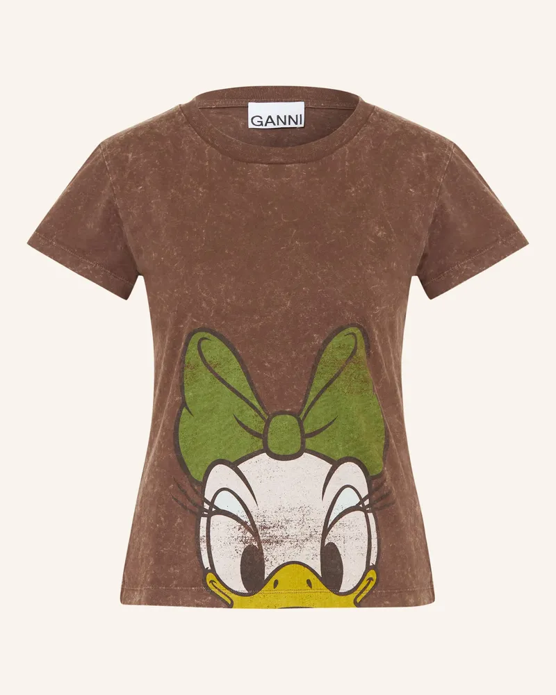 Ganni T-Shirt Braun