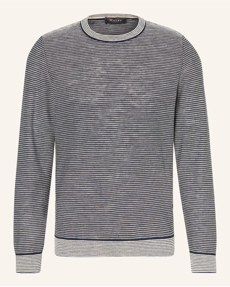 Maerz Pullover mit Leinen Blau