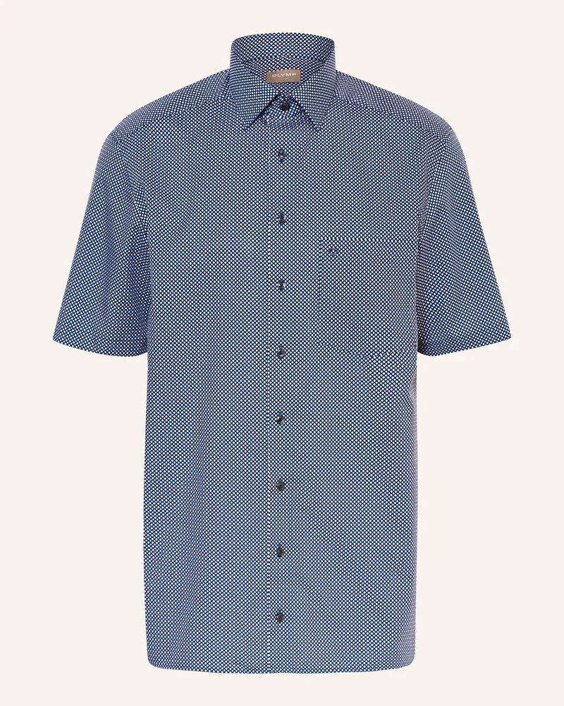 Olymp Kurzarm-Hemd Luxor Comfort Fit blau Dunkelblau