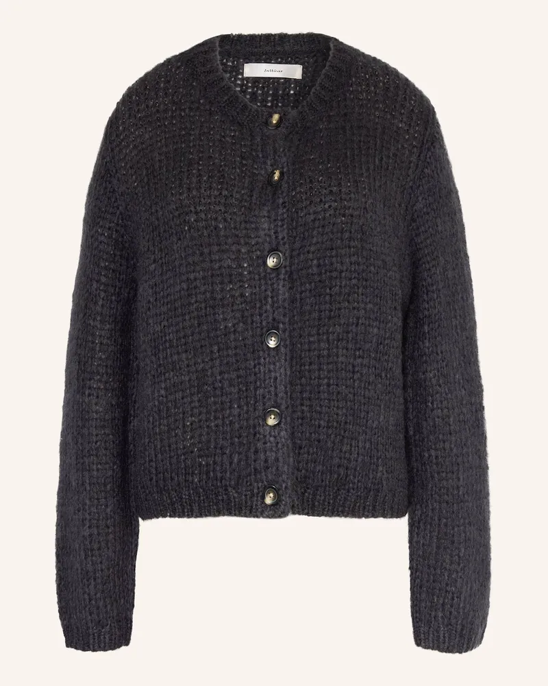 InWear Strickjacke JETRAIW aus Mohair Dunkelgrau