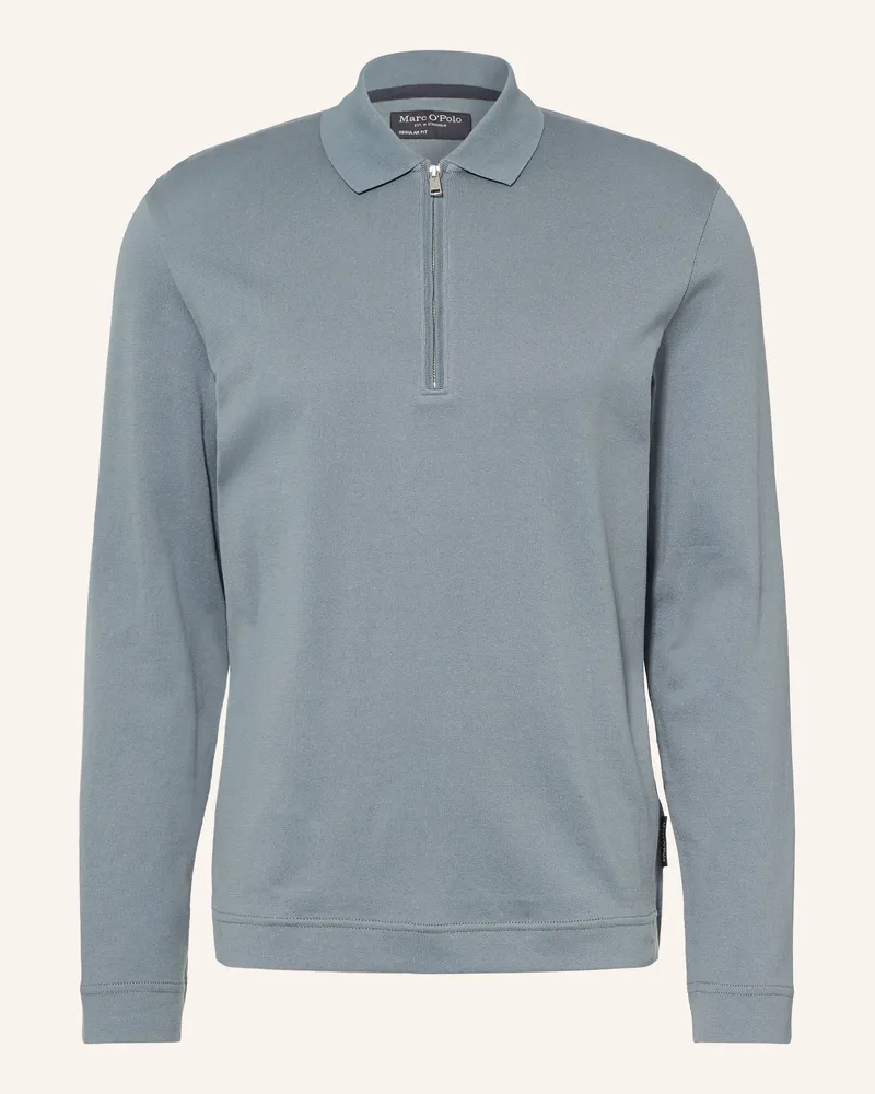 Marc O'Polo Jersey-Poloshirt Regular Fit blau Blau
