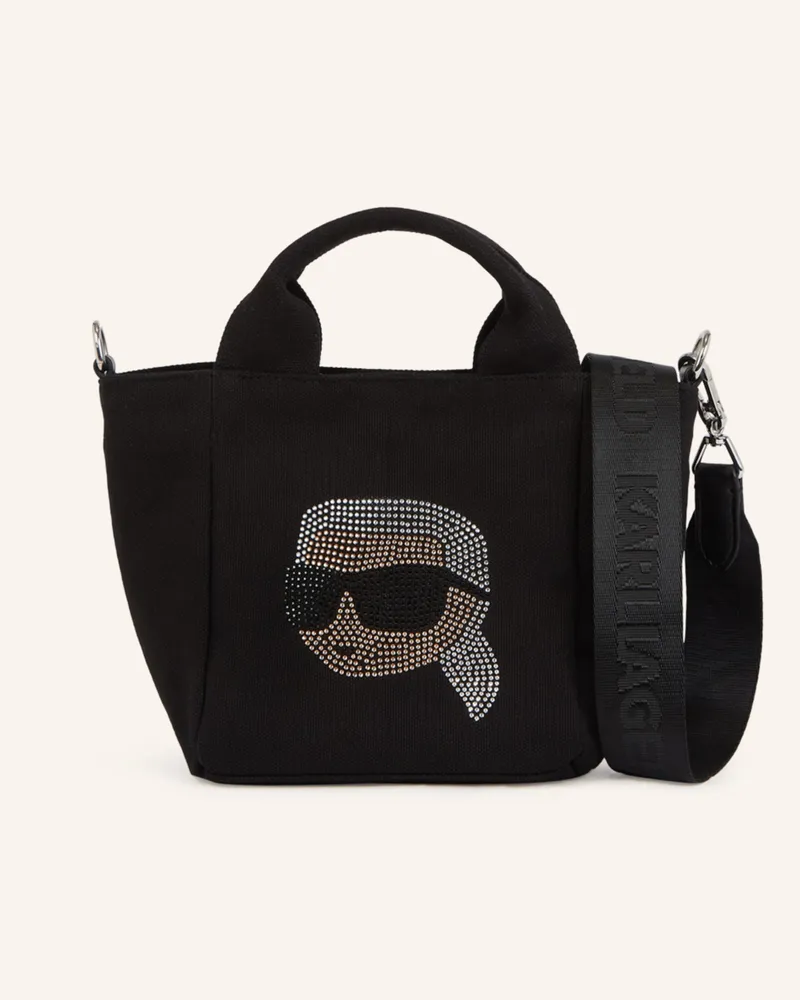 Karl Lagerfeld IKON KARL-SHOPPER MIT STRASS Schwarz