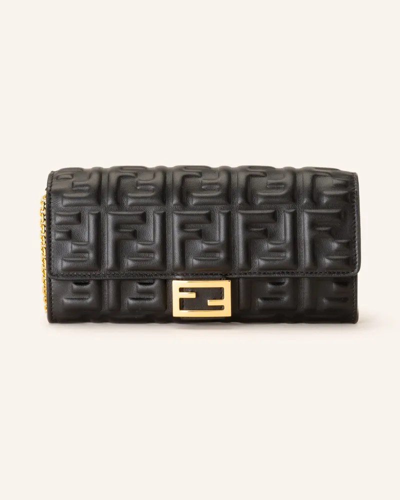 Fendi Geldbörse Continent Zum Umhängen schwarz Schwarz