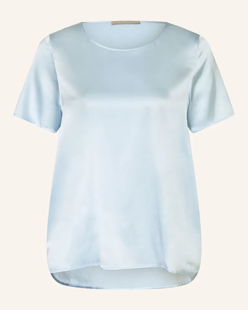 (THE MERCER) N.Y. Blusentop Aus Seide blau Hellblau