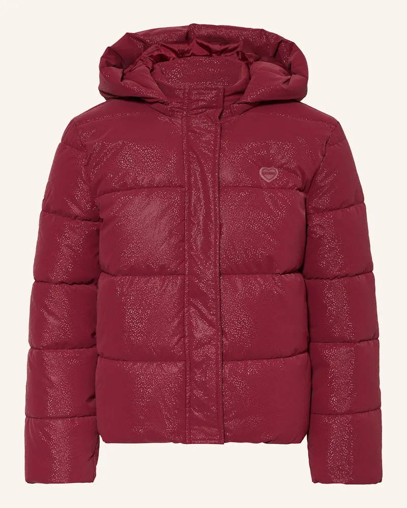 Guess Steppjacke Mit Abnehmbarer Kapuze rot Fuchsia