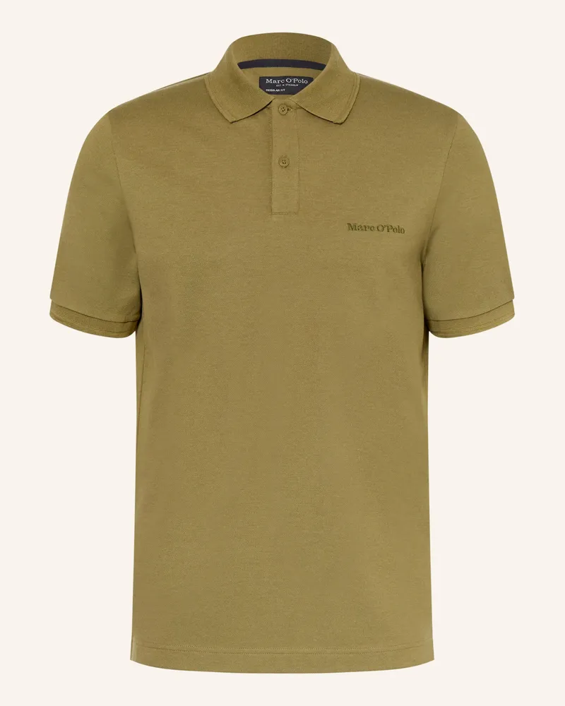 Marc O'Polo Jersey-Poloshirt Regular Fit gruen Oliv