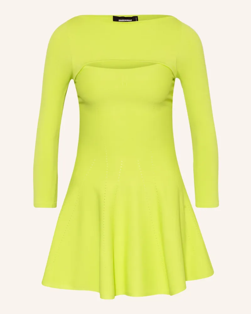 Dsquared2 Kleid mit Cut-out Neongrün
