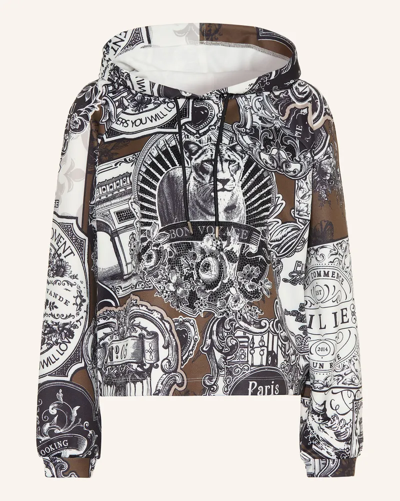 monari Sweatshirt Mit Schmucksteinen schwarz Schwarz