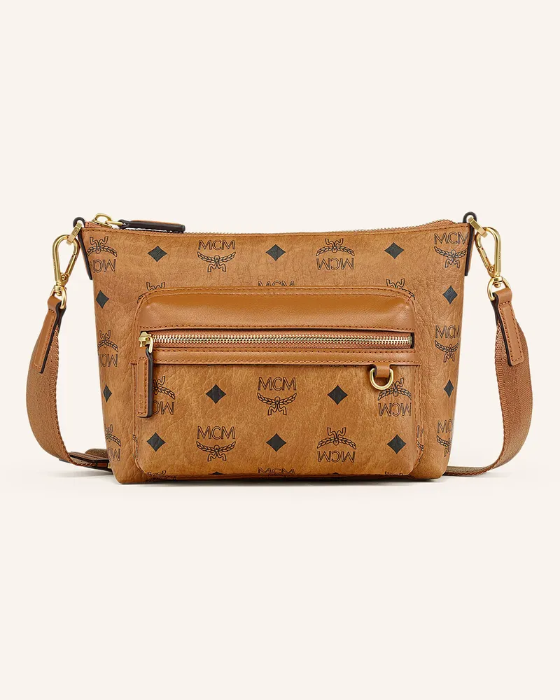 MCM Umhängetasche AREN VISETOS Cognac