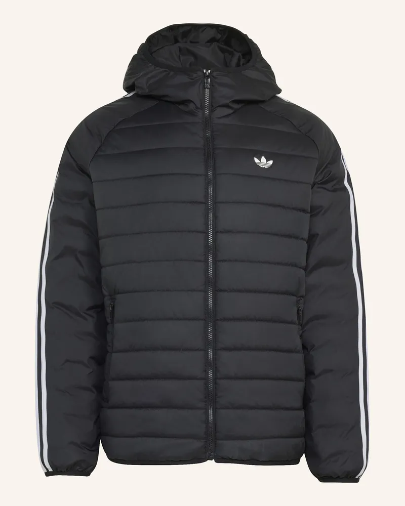 adidas 3-Streifen Jacke, Gefüttert schwarz Schwarz