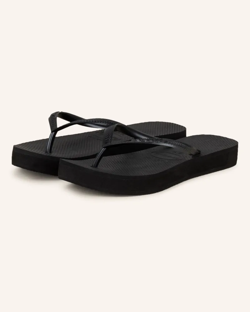 Havaianas Zehentrenner SLIM FLATFORM Schwarz