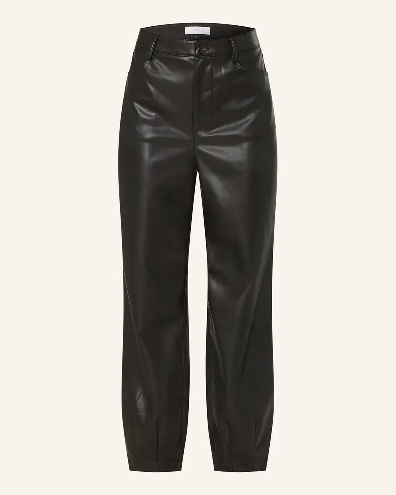 Rich&Royal 7/8-Hose In Lederoptik schwarz Schwarz