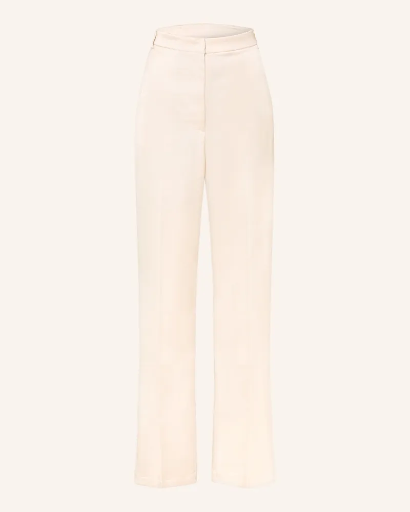Patrizia Pepe Marlenehose aus Satin Creme