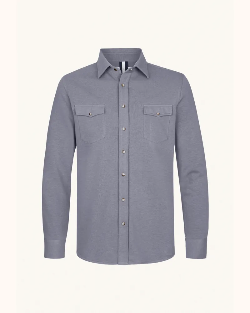 Profuomo Solid overshirt Blau