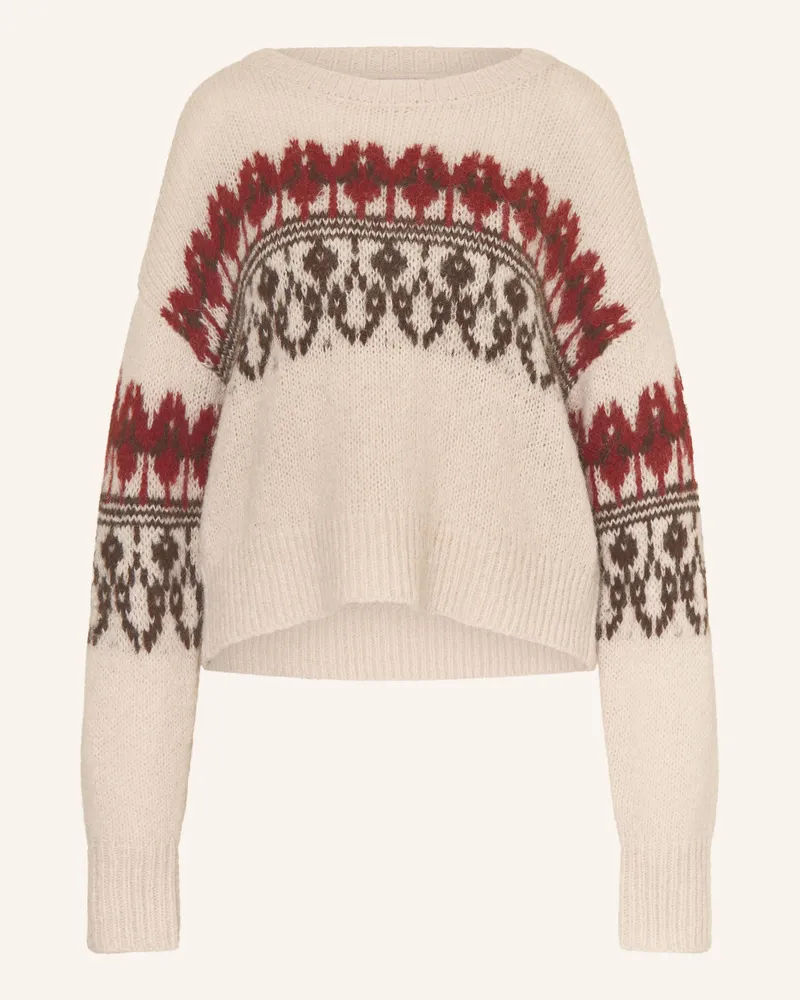 Mrs & HUGS Pullover Mit Alpaka weiss Creme