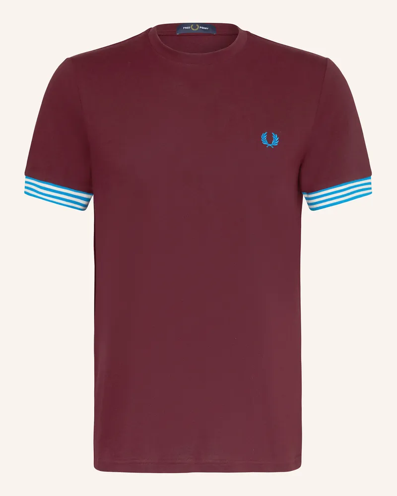 Fred Perry T-Shirt aus Piqué Dunkelrot