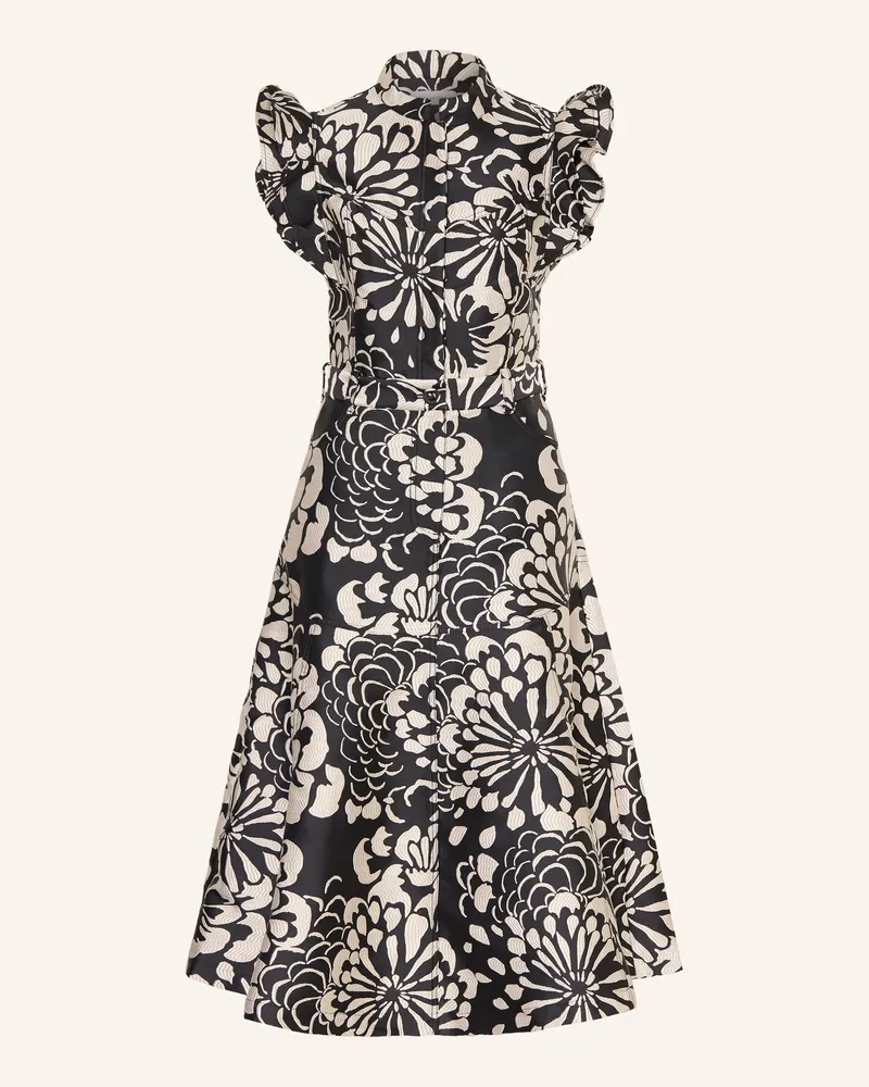 Kudibal Jacquard-Kleid Devanti Mit Volants schwarz Schwarz